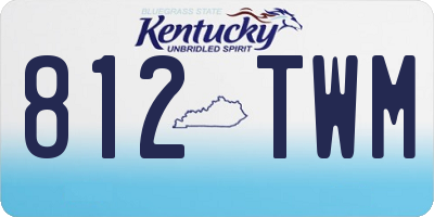 KY license plate 812TWM