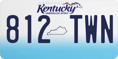 KY license plate 812TWN
