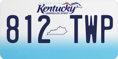 KY license plate 812TWP