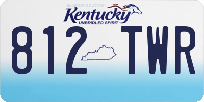 KY license plate 812TWR