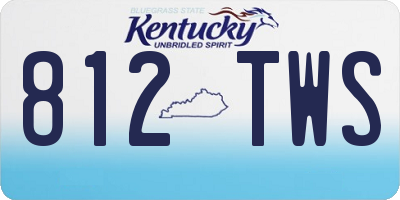 KY license plate 812TWS