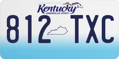 KY license plate 812TXC