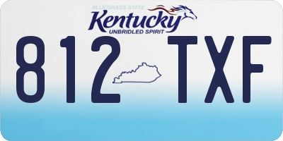 KY license plate 812TXF