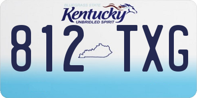 KY license plate 812TXG
