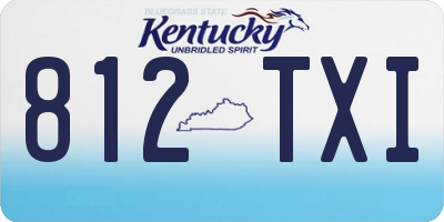 KY license plate 812TXI