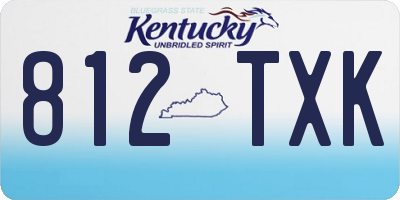 KY license plate 812TXK