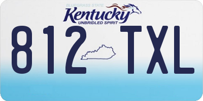 KY license plate 812TXL
