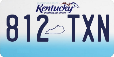 KY license plate 812TXN