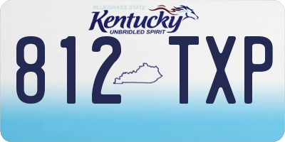 KY license plate 812TXP