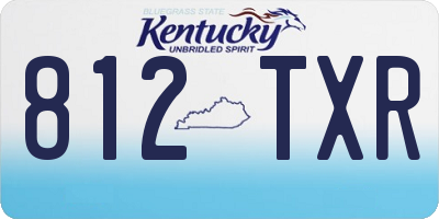 KY license plate 812TXR
