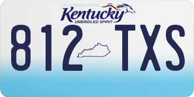 KY license plate 812TXS
