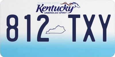 KY license plate 812TXY