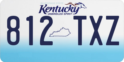 KY license plate 812TXZ
