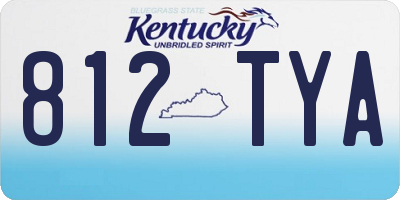 KY license plate 812TYA