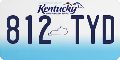 KY license plate 812TYD
