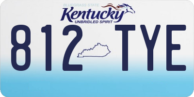 KY license plate 812TYE