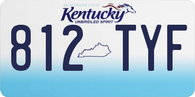 KY license plate 812TYF