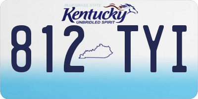 KY license plate 812TYI