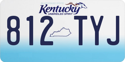 KY license plate 812TYJ