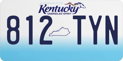 KY license plate 812TYN
