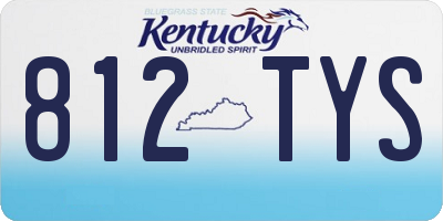 KY license plate 812TYS