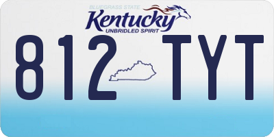 KY license plate 812TYT