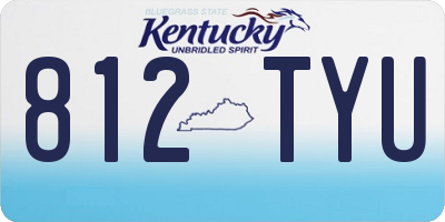 KY license plate 812TYU