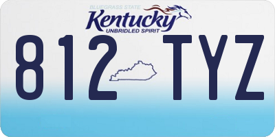 KY license plate 812TYZ