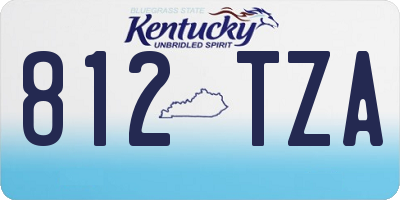 KY license plate 812TZA