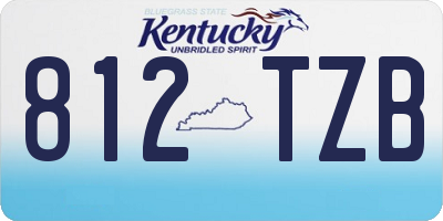 KY license plate 812TZB