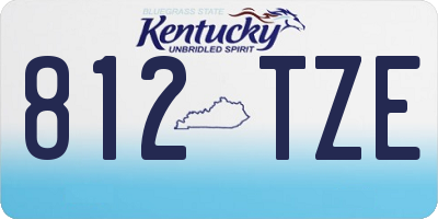 KY license plate 812TZE