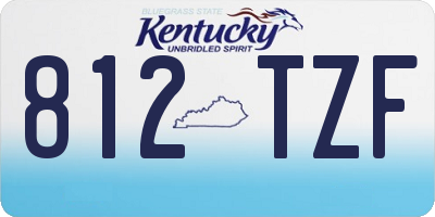 KY license plate 812TZF