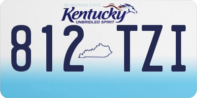 KY license plate 812TZI