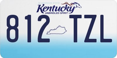 KY license plate 812TZL