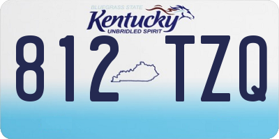 KY license plate 812TZQ