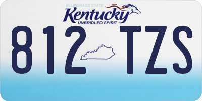 KY license plate 812TZS