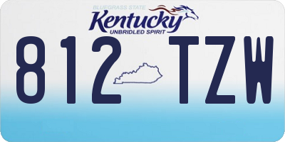 KY license plate 812TZW