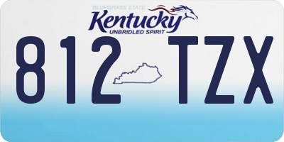 KY license plate 812TZX