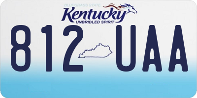KY license plate 812UAA