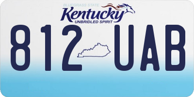 KY license plate 812UAB