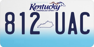 KY license plate 812UAC