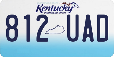 KY license plate 812UAD