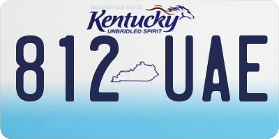 KY license plate 812UAE