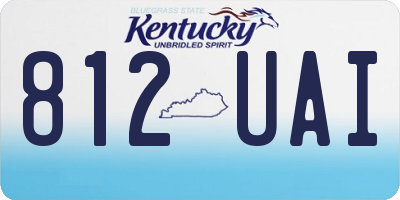 KY license plate 812UAI