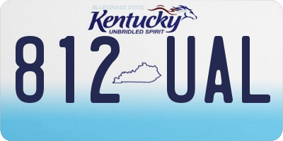 KY license plate 812UAL