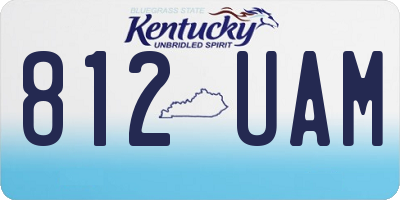 KY license plate 812UAM