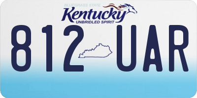KY license plate 812UAR