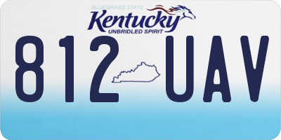 KY license plate 812UAV