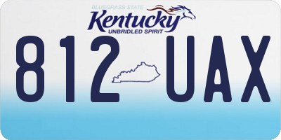 KY license plate 812UAX