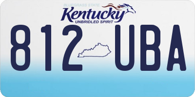 KY license plate 812UBA